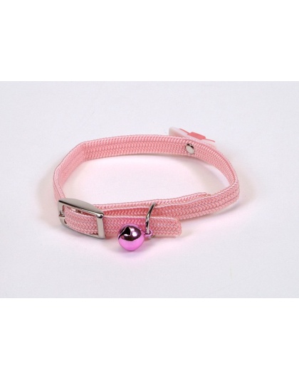 Lil Pals Elasticized Safety Kitten Collar with Jeweled Bow Pink 3-8 in x 8 in