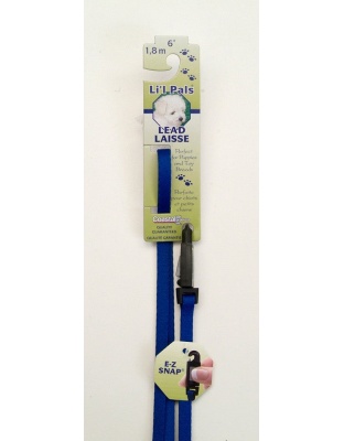 Lil Pals Nylon Dog Leash with E-Z Snap Blue 1ea/3/8 In X 6 ft