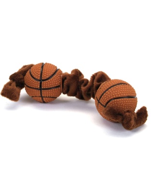 Lil Pals Plush and Vinyl Basketball Tug Toy Brown 1ea/8 in