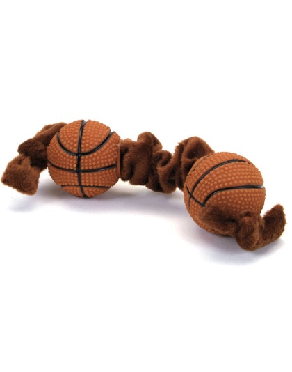 Lil Pals Plush and Vinyl Basketball Tug Toy Brown 1ea/8 in