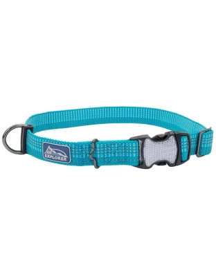 K9 Explorer Brights Reflective Adjustable Dog Collar Ocean Extra Small 5/8"x 8"-12"