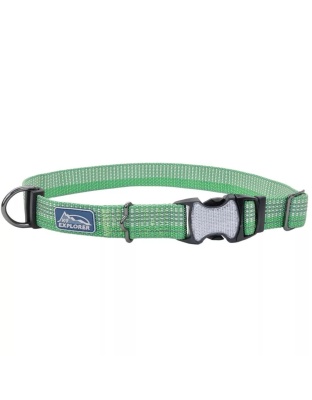 K9 Explorer Brights Reflective Adjustable Dog Collar Meadow Medium 1"x 12"-18"