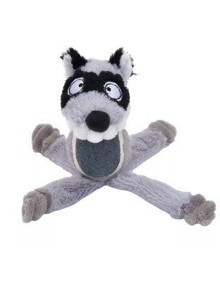Coastal Pet Li'l Pals Tennis Ball Plush Dog Toys Racoon 6"