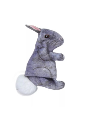 Coastal Pet Turbo Life-like Grey Rabbit Cat Toy 4"