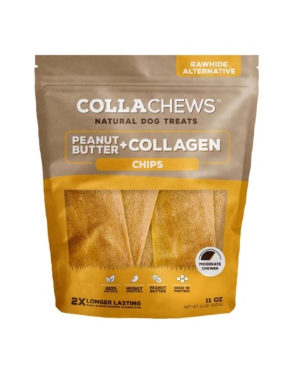 Collachews Collagen Chips Peanut Butter 11oz.