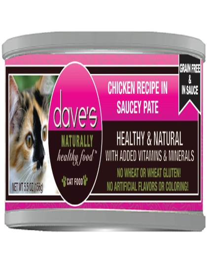 Dave's Cat Grain Free Saucey Chicken N 5.5oz. (Case of 24)