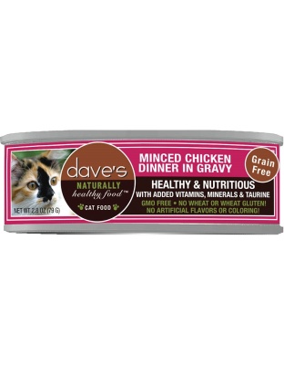 Dave's Cat Grain Free Minced Chicken N 2.8oz. (Case of 24)