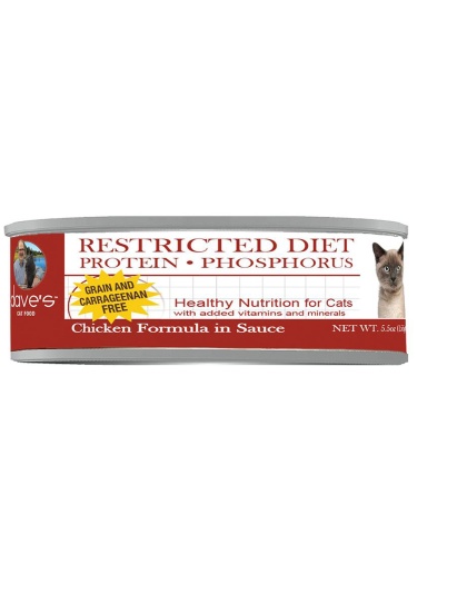 Dave's Pet Food Cat Restricted Diet Grain Free Phosphorus Chicken 5.5oz. (Case of 24)