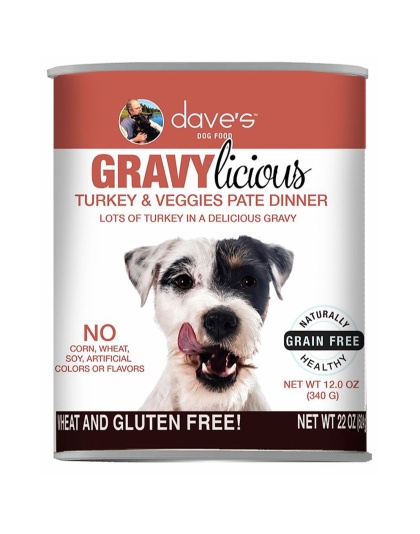 Daves Cats Dog Grain Free Gravylicious Turkey 12oz. (Case of 12)