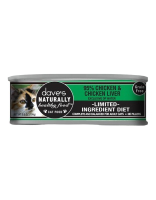 Dave's Pet Food Cat Grain Free Naturally Healthy 95% Chicken 5.5oz. (Case of 24)