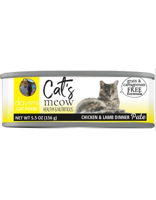 Dave's Pet Food Cat's Meow Chicken with Lamb Dinner 5.5oz. (Case of 24)