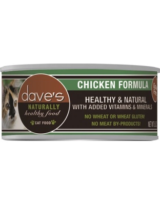 Daves Naturally Healthy Cat Food, Chicken Formula 13.2oz. (Case of 12)