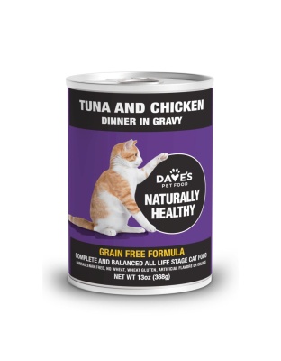 Dave'S Pet Food Cat Naturally Healthy Grain Free Tuna Chicken 12/13Oz