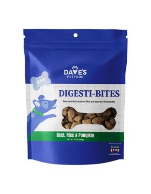 Dave'S Pet Food Dog Digesti-Bites Freeze-Dried Beef Rice & Pumpkin 12Oz
