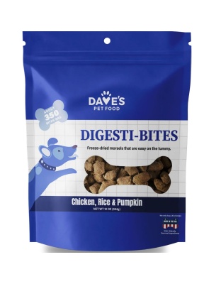 Dave'S Pet Food Dog Digesti-Bites Freeze-Dried Chicken Rice & Pumpkin 12Oz
