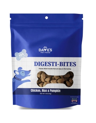 Dave'S Pet Food Dog Digesti-Bites Freeze-Dried Chicken Rice & Pumpkin 4Oz