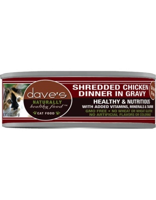 Daves Naturally Healthy Shredded Chicken In Gravy 5.5oz. (Case of 24)