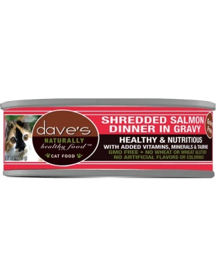 Daves Naturally Healthy Shredded Salmon In Gravy 5.5oz. (Case of 24)