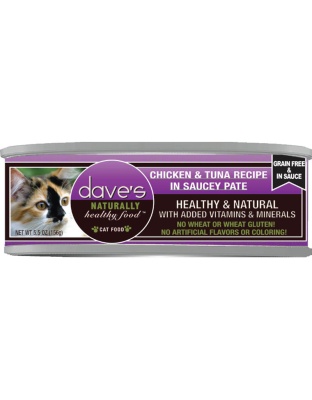 Dave's Cat Grain Free Saucey Chicken N Tuna 5.5oz. (Case of 24)