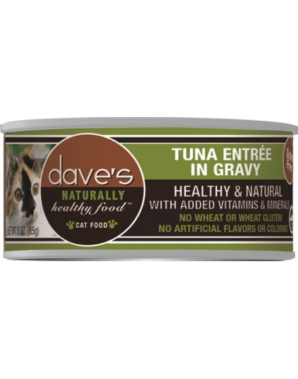 Dave's Naturally Healthy Cat Food; Tuna Entree In Gravy 13.2oz. (Case of 12)