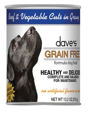 Dave's Cat's Dog Grain Free Beef And Vegetable Cuts In Gravy 13.2oz. (Case of 12)