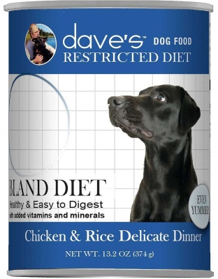 Dave's Pet Dog Restricted Diet Bland  Chicken And Rice 13.2oz. (Case of 12)