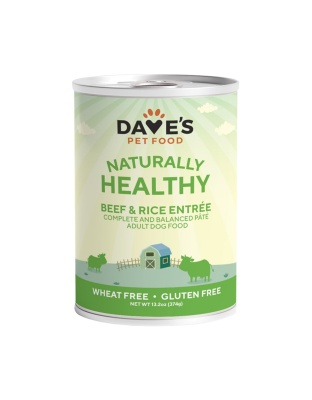Dave's Pet Food Naturally Healthy Beef And Rice Recipe 13.2oz. (Case of 12)