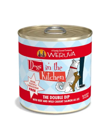 Dogs In The Kitchen The Double Dip With Beef And Wild-Caught Salmon Au Jus 10oz. (Case of 12)