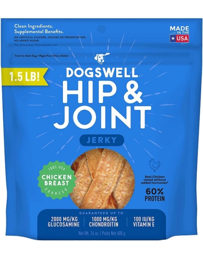 Dogswell Hip & Joint Grain-Free Jerky Dog Treat Regular Chicken 1ea/24 oz
