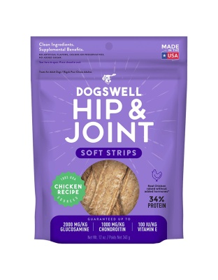 Dogswell Hip & Joint Grain-free Soft Strips Dog Treat Chicken 1ea/12 oz