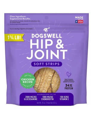Dogswell Hip & Joint Grain-free Soft Strips Dog Treat Chicken 1ea/20 oz