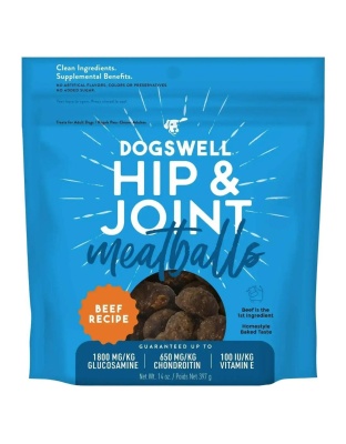 Dogswell Dog Hip & Joint Meatballs Grain Free Beef 14 oz.