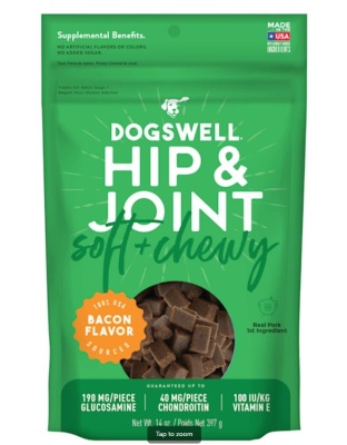 Dogswell Dog Hip Joint Soft Chew Grain Free Bacon 14oz.