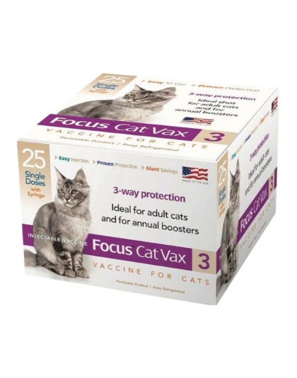 Focus Cat Vax 3 Vaccine with Syringe 1 Dose