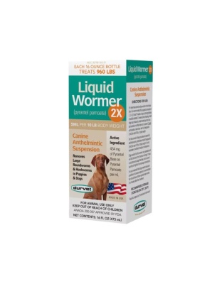 Durvet Liquid Wormer 2X For Dogs & Puppies 16oz.