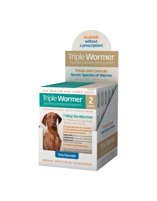 Durvet Triple Wormer For Medium & Large Dogs > 25 Lb-2 count