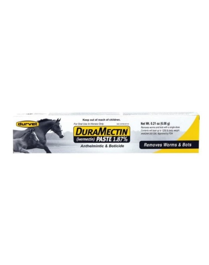 Durvet Duramectin Ivermectin Paste 1.87% For Horse 6.08g