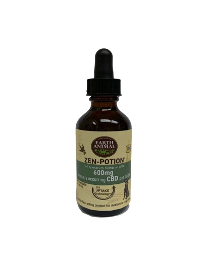 Earth Animal NatureS Comfort Potion For Dogs And Cats - Full Spectrum Hemp Oil Drops With Naturally Occurring Cbd, 600Mg