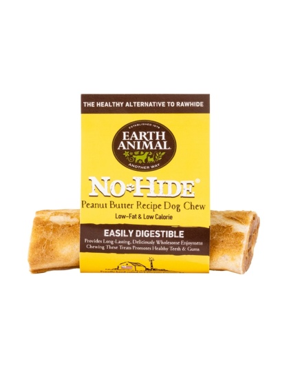 Earth Animal Dog No-Hide Peanut Butter 4 Inches 24 Count