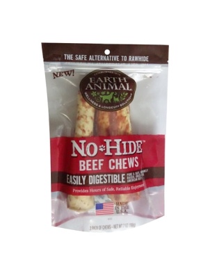 Earth Animal No Hide Beef Chews Dog Treats; Medium 2 Pack