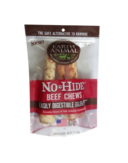 Earth Animal No Hide Beef Chews Dog Treats; Medium 2 Pack
