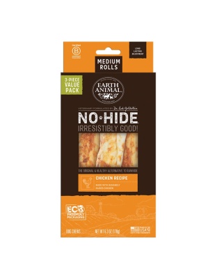 Earth ANIMAL DOG NO-HIDE CHICKEN ROLLS MEDIUM VALUE 3 PACK