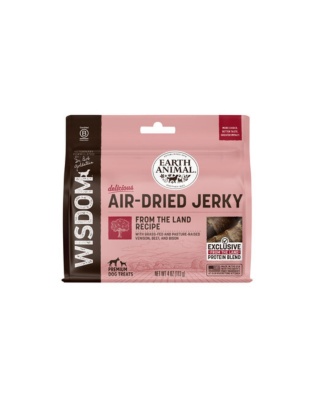 Earth Animal Dog Wisdom Air-Dried Jerky From The Land 4oz.