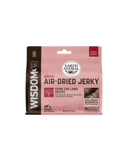 Earth Animal Dog Wisdom Air-Dried Jerky From The Land 4oz.