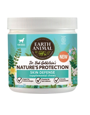 Earth Animal Dog Nature's Protection Chew Skin Defense 90 Count
