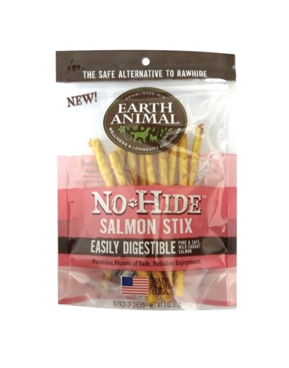 Earth Animal No Hide Salmon Chews Dog Treats; 10 Pack