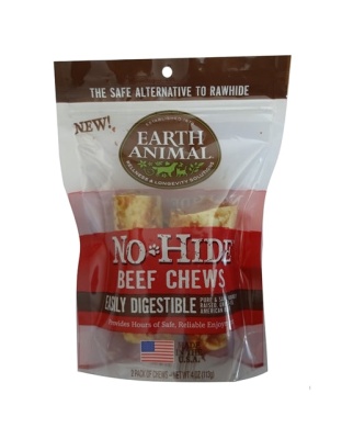 Earth Animal No Hide Beef Chews Dog Treats;Small ; 2 Pack