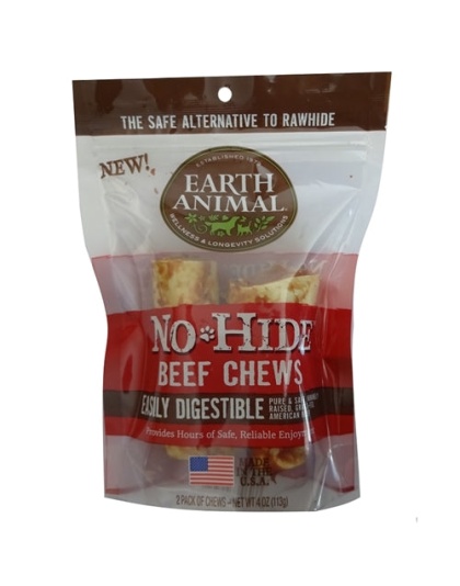 Earth Animal No Hide Beef Chews Dog Treats;Small ; 2 Pack