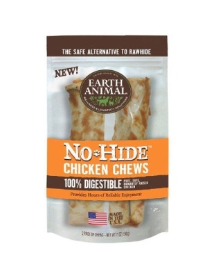Earth Animal No Hide Chicken Chews Dog Treats; 4 Inch; 2 Pack