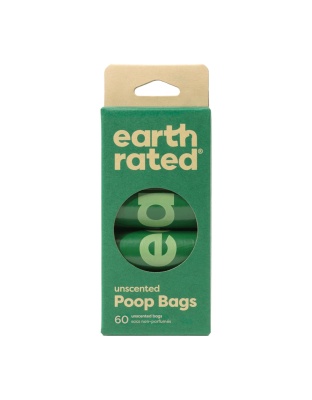 Earth Rated Dog Poop Bag Dog Unscented 4 Roll 60 Count